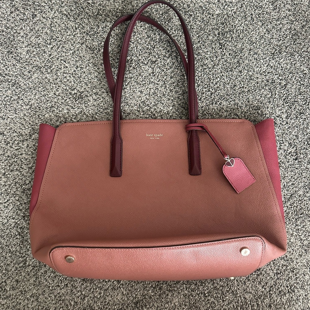 Kate Spade Pink Structured Tote Bag